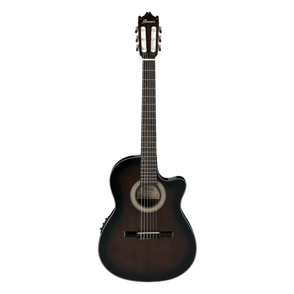 Ibanez Ga35tce Thinline Cutaway Acoustic Electric Classical Guitar Dark Violin Sunburst 9048